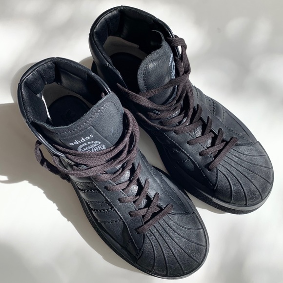 RICK OWENS | ADIDAS MASTODON PRO HIGH TOP LEATHER SNEAKERS HYPEBEAST FW16 - Picture 13 of 17